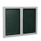 Ghent Enclosed Bulletin Board, 2 Door, Vinyl, 3 ft H x 5 ft W, Ebony PA23660VX-183 - alternate 1